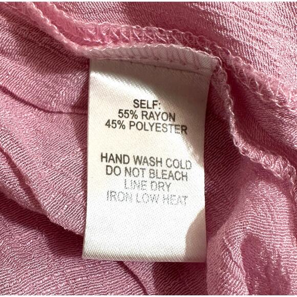 LULUS Espana Swim Coverup V-Neck Maxi Dress Pink Medium Resort Vacation Poolside - Picture 14 of 15